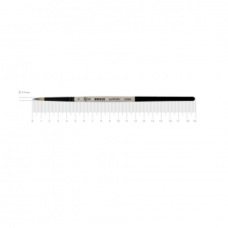 Пензель синтетика кругла BREEZE 1226R №1 коротка ручка ROSA