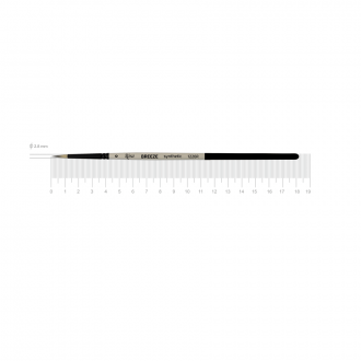 Пензель синтетика кругла BREEZE 1226R №0 коротка ручка ROSA