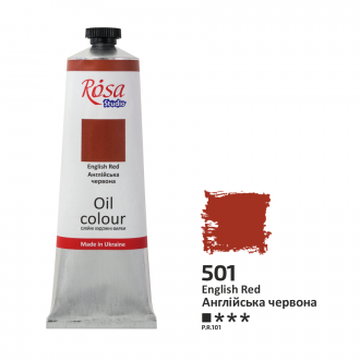 Фарба олійна Англійська червона (501) 100мл ROSA Studio