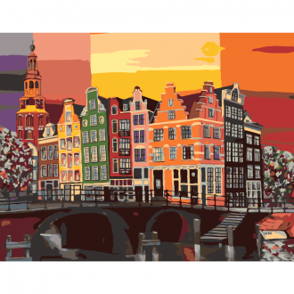 Картина за номерами „Colorful Amsterdam“ 35×45см ROSA START