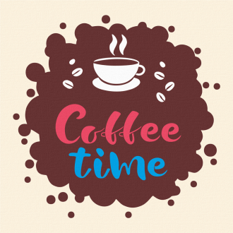 Набір намалюй картину з трафаретом „Coffee Time“ 20х20см ROSA START