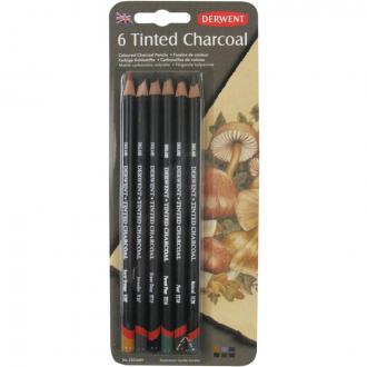 Набір вугільних олівців Tinted Charcoal 6шт Derwent