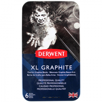 Набір вугілля XL Graphit 6шт металева коробка Derwent