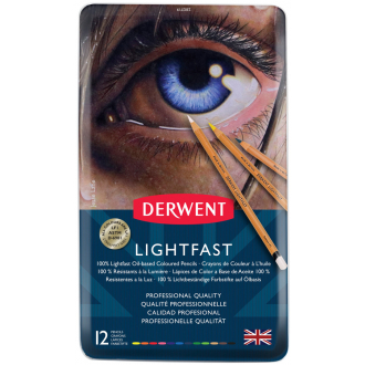 Набір олійних олівців Lightfast, 12шт., метал, Derwent