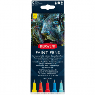 Набір кольорових ручок PAINT PEN PALETTE №1 5шт Derwent