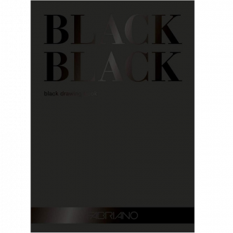Склейка-блок mixed media Black Black 24×32см 300г/м2 20л чорний гладкий Fabriano