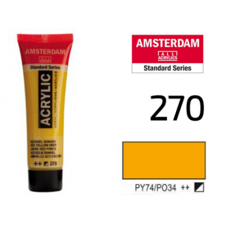 Фарба акрилова AMSTERDAM (270) AZO Жовтий темний 20 мл Royal Talens