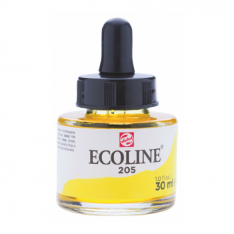Фарба акварельна рідка Ecoline (205) Жовта лимонна 30 мл Royal Talens