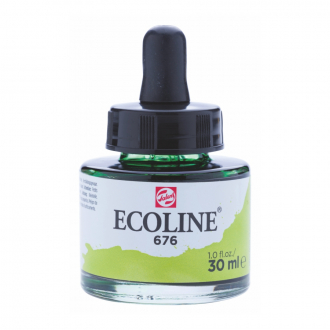 Фарба акварельна рідка Ecoline (676) Трав'яна зелена 30 мл Royal Talens