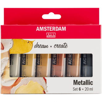 Набір акрилових фарб AMSTERDAM METALLIC 6х20мл Royal Talens