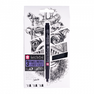 Набір лінерів PIGMA MICRON Black Edition 3 шт.(01-03-05) Чорний Sakura