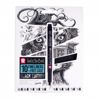 Набір лінерів PIGMA MICRON Black Edition 10 шт.(003-12) Чорний Sakura
