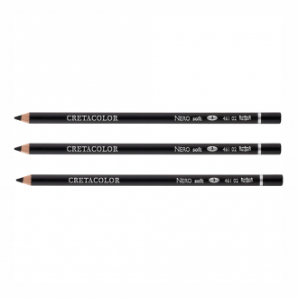 Набір олівців для рисунку NERO м’який №2 3 шт. Cretacolor