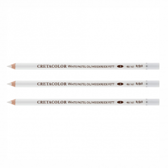 Набір олівців для рисунку Білий олійний м’який 3 шт. Cretacolor
