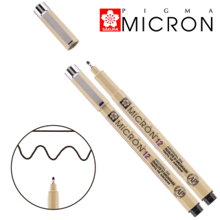 Лінер PIGMA Micron (12) 0,7мм Чорний Sakura