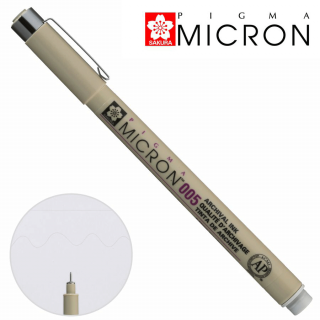 Лінер PIGMA MICRON (0.05), 0,2мм, Сірий, Світлий, Sakura