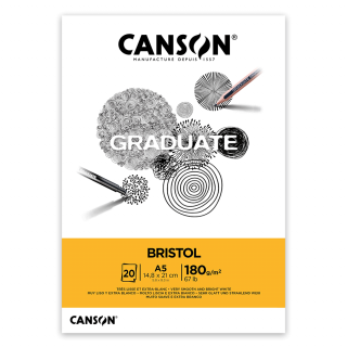 Склейка паперу для рисунку GRADUATE BRISTOL 180г/м2 20л Canson