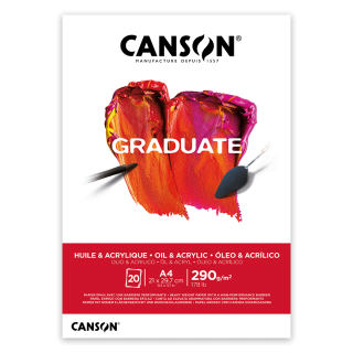 Склейка паперу для акрилу та олії GRADUATE А4 (21х29,7см) 290г/м2 20л Canson