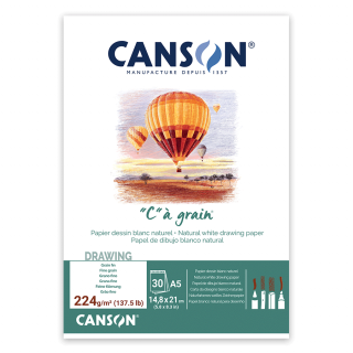 Склейка для ескізів та рисунку CÀGRAIN 224г/м2 30л білий папір Canson