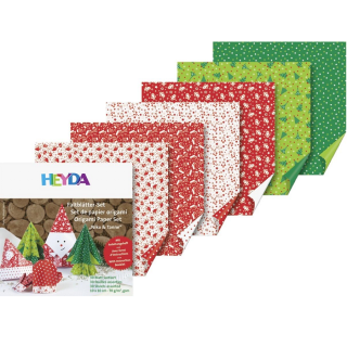 Набір паперу для орігамі "Новий Рік", 10*10cм, 30шт, 70г/м2, Heyda