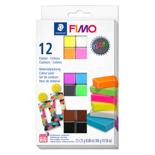 Набір пластики “Effect Neon Colours“ 12х25гр Fimo