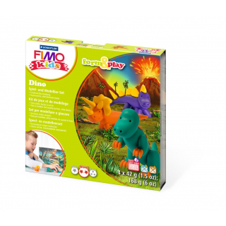 Набір пластики Fimo kids "Діно" 4кол 42г Fimo