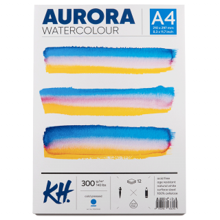 Альбом для акварелі Watercolour А4 300г/м2 12 л CP середнє зерно Aurora