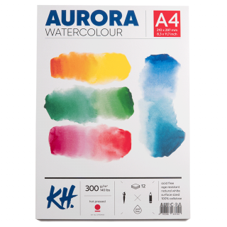 Альбом для акварелі Watercolour А4 300г/м2 12 л HP дрібне зерно Aurora