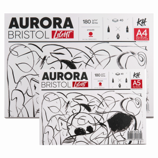 Склейка для рисунку Lanscape (Bristol) 180 г/м2 40 л білий 100% целюлоза Aurora