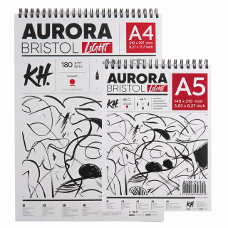 Альбом для рисунку на спіралі Portrait (Bristol) 180 г/м2 40 л білий Aurora