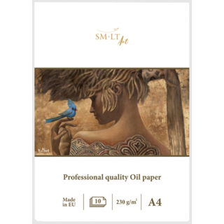 Склейка для олії PRO CREATE А4 230г/м2 10л білий лляний папір SM-LT Art