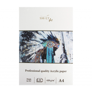 Склейка для акрилу PRO CREATE А4 420г/м2 10л білий папір SM-LT Art