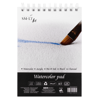 Альбом на спіралі для акварелі 260г/м2 20л середнє зерно мікроперфорація SM-LT Art