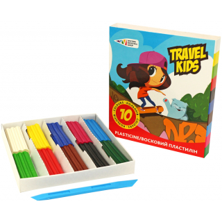 Пластилін Travel kids 10×120г зі стеком ГАММА’UA