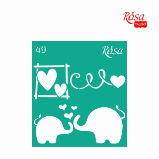 Трафарет самокл. 9х10см №49 ROSA TALENT