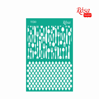 Трафарет самокл. Фоновий 13х20см №1130 „Recipe book“ ROSA TALENT