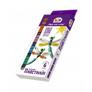 Набір воскового пластиліну Творчість6 кол. 72 г перламутр. зі стеком ГАММА’UA