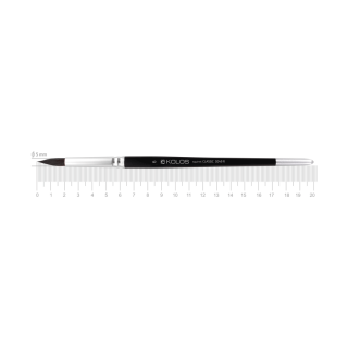 Пензель білка кругла Classic 3049R № 6 коротка ручка KOLOS