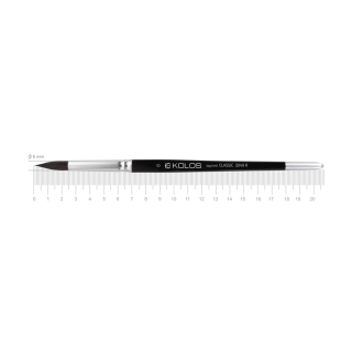 Пензель білка кругла Classic 3049R № 8 коротка ручка KOLOS