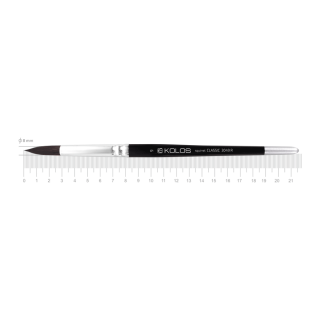 Пензель білка кругла Classic 3049R № 9 коротка ручка KOLOS