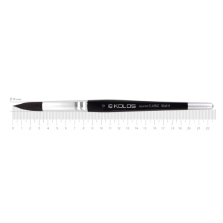 Пензель білка кругла Classic 3049R №12 коротка ручка KOLOS