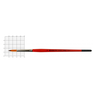 Пензель синтетика кругла Carrot 1097R № 6 коротка ручка KOLOS