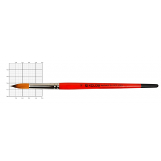 Пензель синтетика кругла Carrot 1097R №10 коротка ручка KOLOS