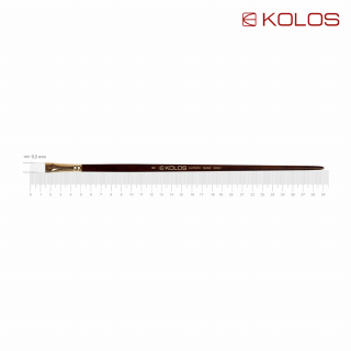 Пензель синтетика плоска Snow 1098F № 8 довга ручка KOLOS