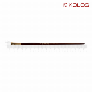 Пензель синтетика плоска Snow 1098F №10 довга ручка KOLOS