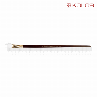 Пензель синтетика плоска Snow 1098F №12 довга ручка KOLOS