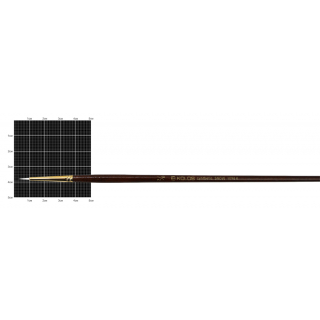 Пензель синтетика кругла Snow 1098R № 00 довга ручка KOLOS