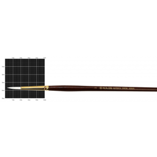 Пензель синтетика кругла Snow 1098R № 2 довга ручка KOLOS