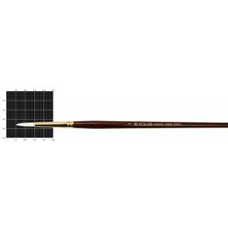 Пензель синтетика кругла Snow 1098R № 4 довга ручка KOLOS