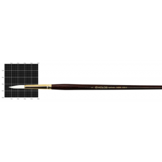Пензель синтетика кругла Snow 1098R № 6 довга ручка KOLOS